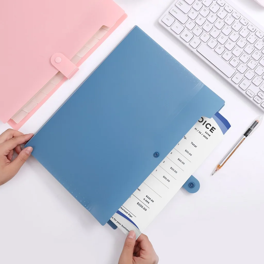 12 Pockets File Folder A4 Classification File Folder Pp File Folder Classified For Study Materials Contracts Work Documents