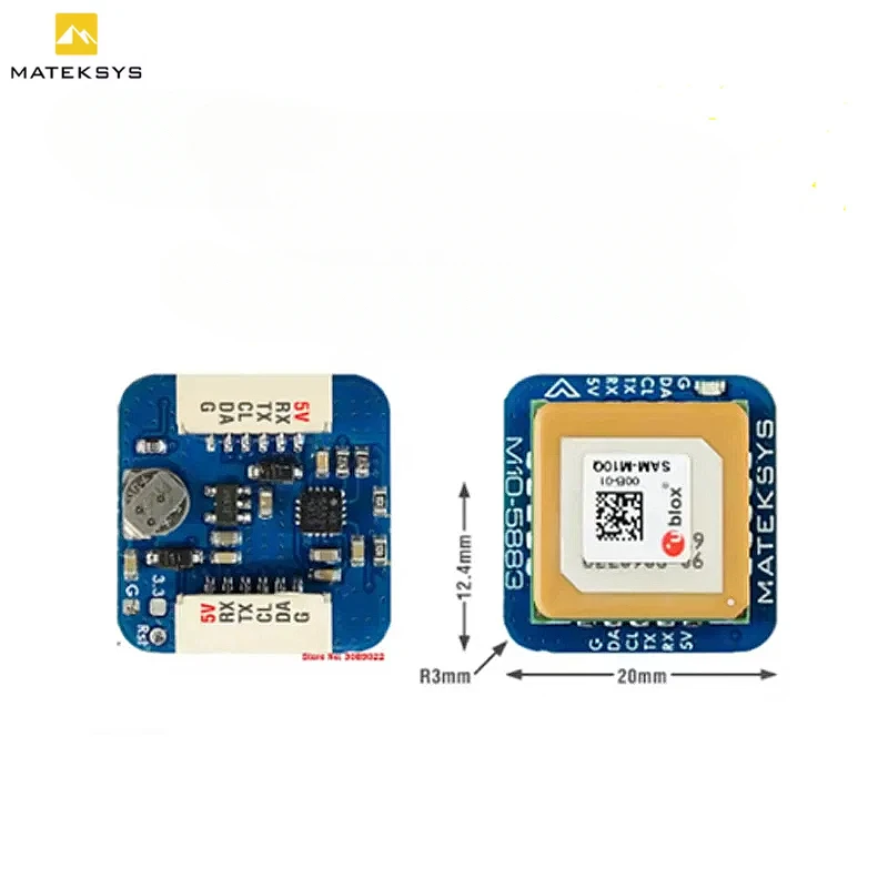 Matek Systems GNSS M10Q-5883 M10 GPS with Compass QMC5883L Module Digital AirSpeed 4~9V For FPV Racing Drone