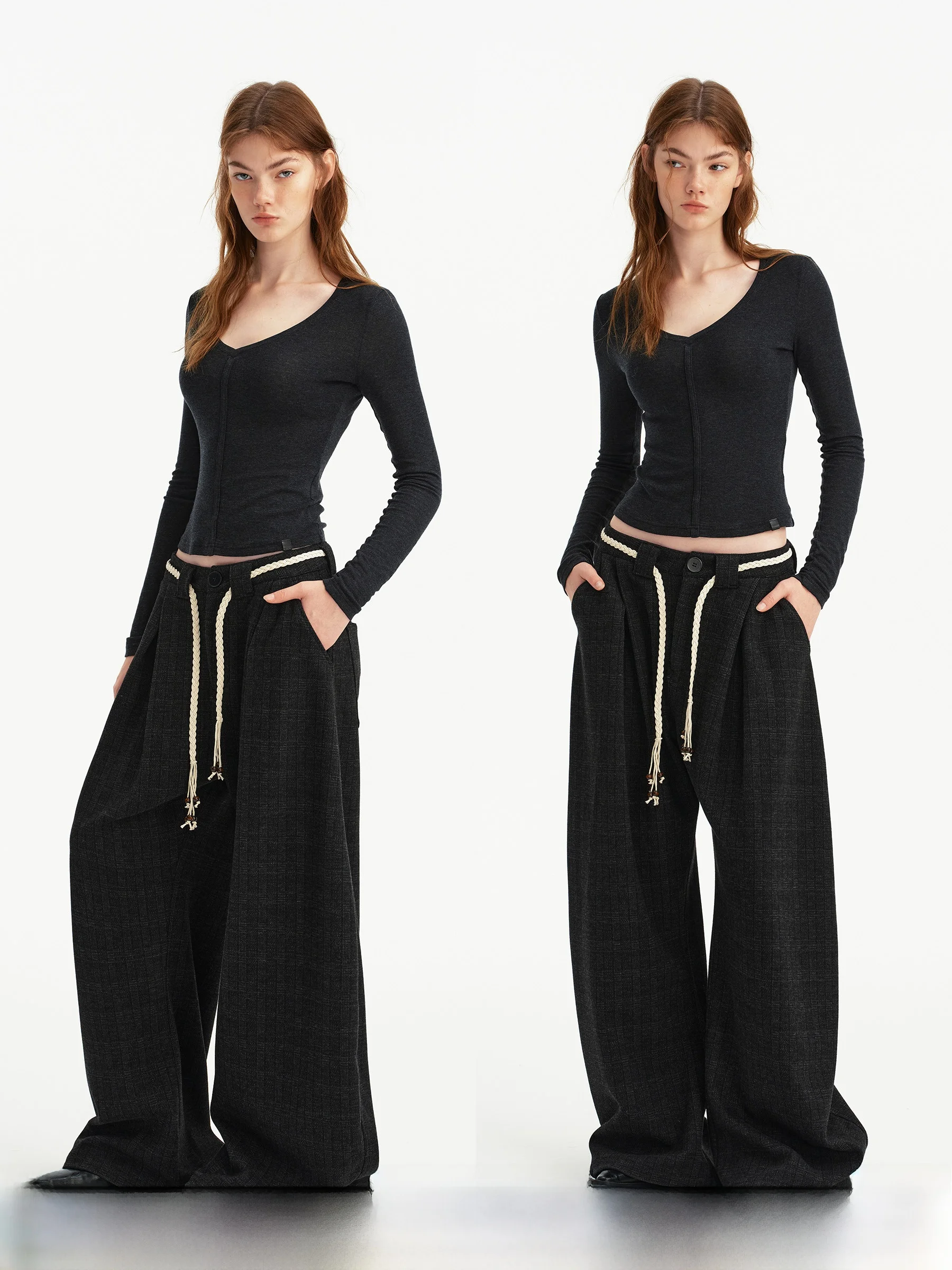 

3rd Women's Slim Fit Long Sve T-irt V-Ne Split Design Wool Lyocell Blend Breathable Comfortable Base Layer Top