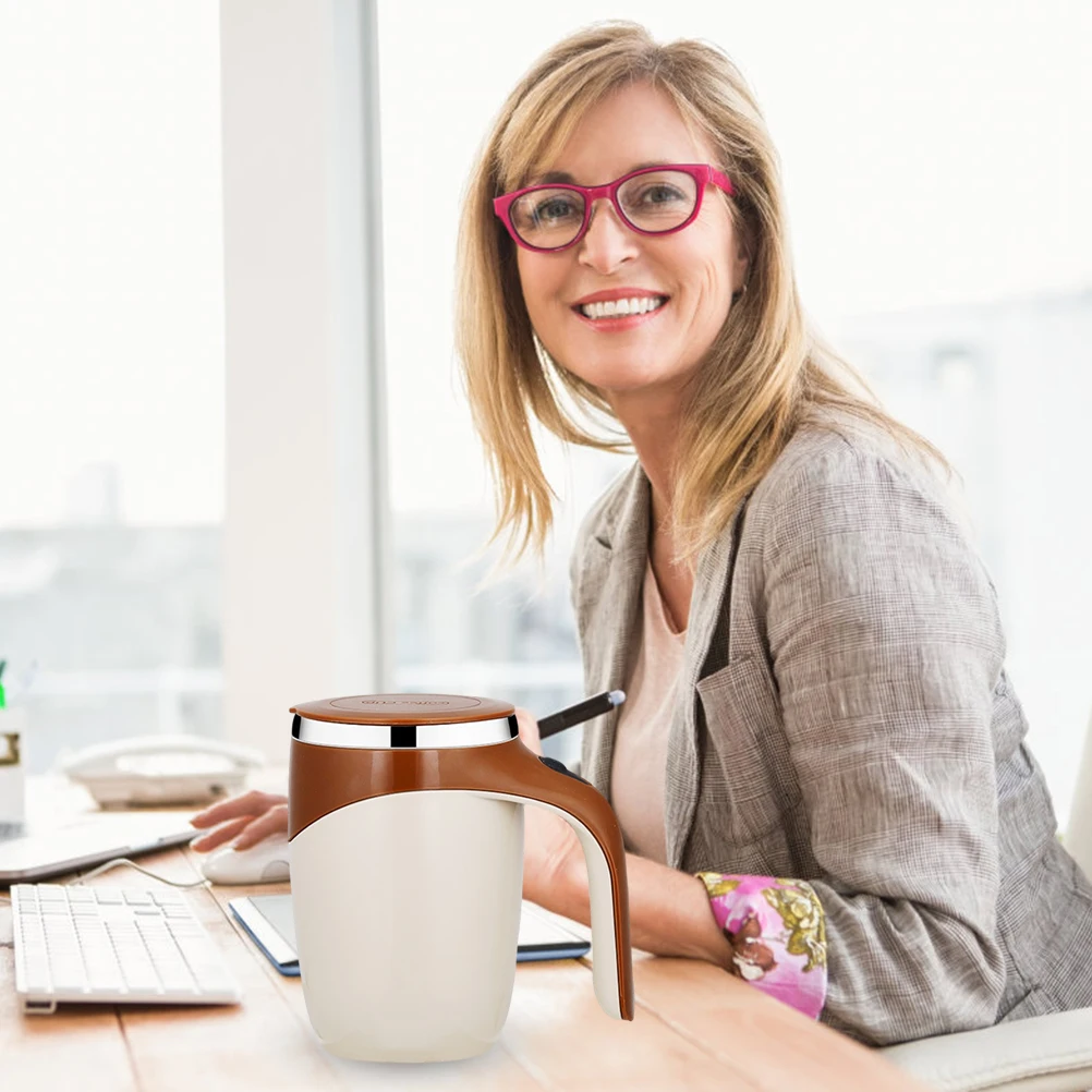 Elektrischer automatischer Magnetrühr-Kaffeebecher – Heimbüro, Reisen, Heißgetränk-Mixerbecher für Milchtee und Kaffee