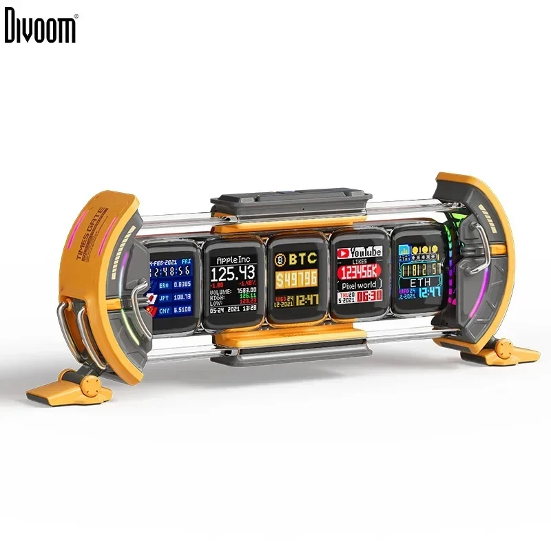 2026 New Gaming Room Setup Digital Clock with Smart APP Control, WiFi Connect, RGB LED Display, Office Decor Cyberpunk