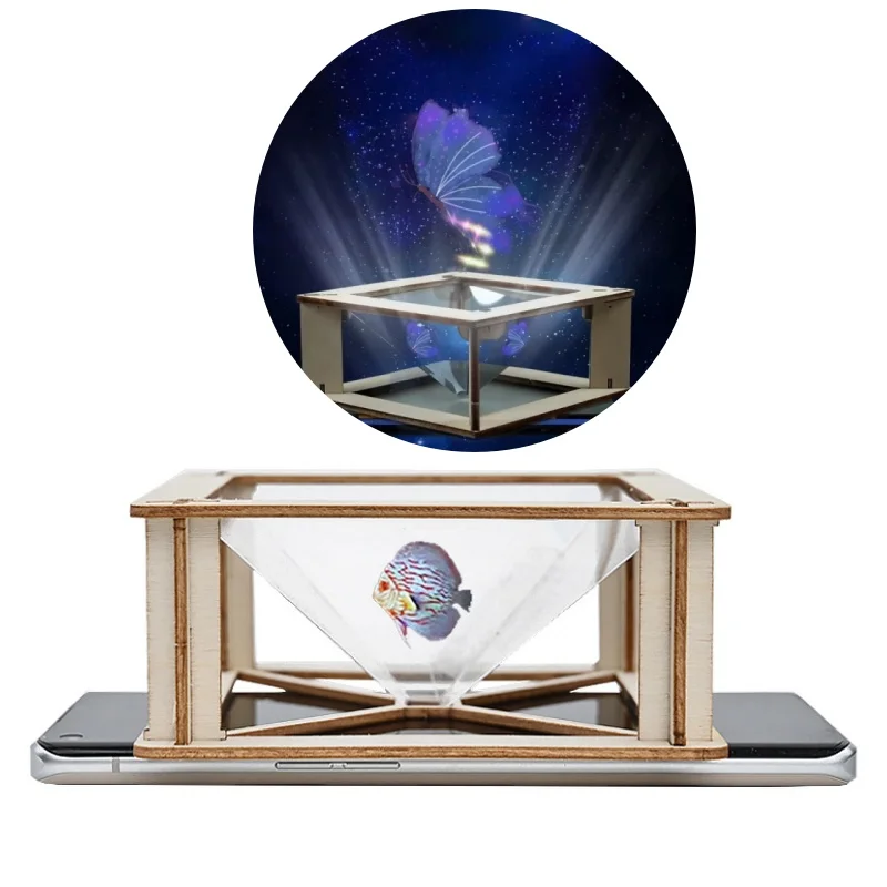 DIY 3D Holographic Projector Kit for Kids Scientific Production Handmade Puzzle Experimental Materials Small Invention Projects