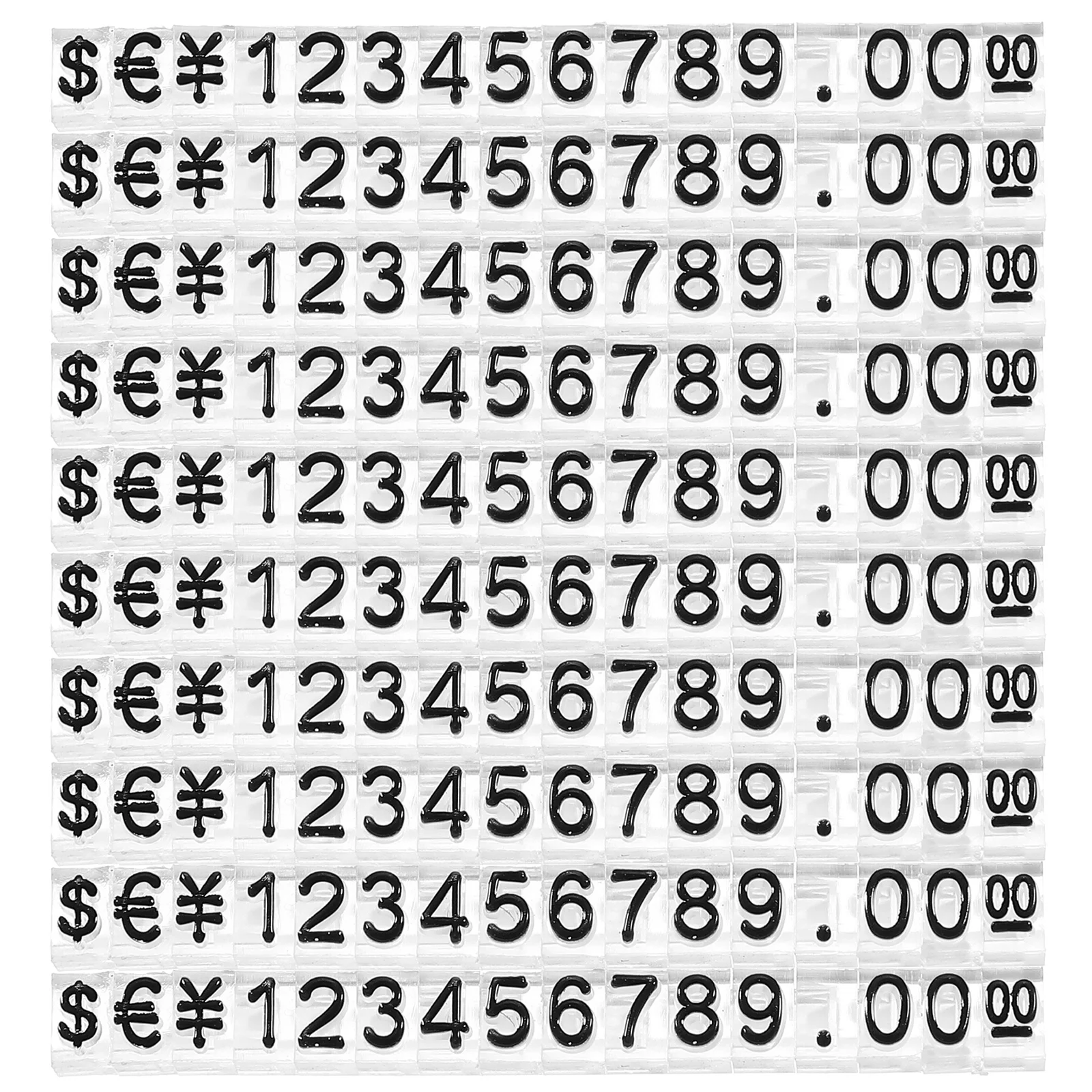 

20pcs Price Display Cube Counter Stand Adjustable Plastic Price Tags For Jewelry Retail Pricing Tag Blocks File Folder Labels