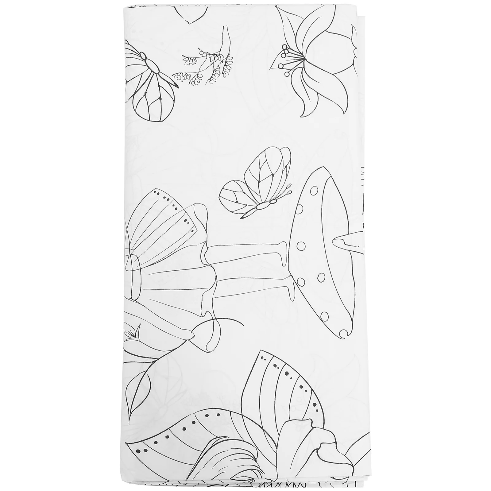 

Flower Fairy Tablecloth Birthday Theme Printed Paper Table Cover For Party Coloring Activity Home Festival Decor