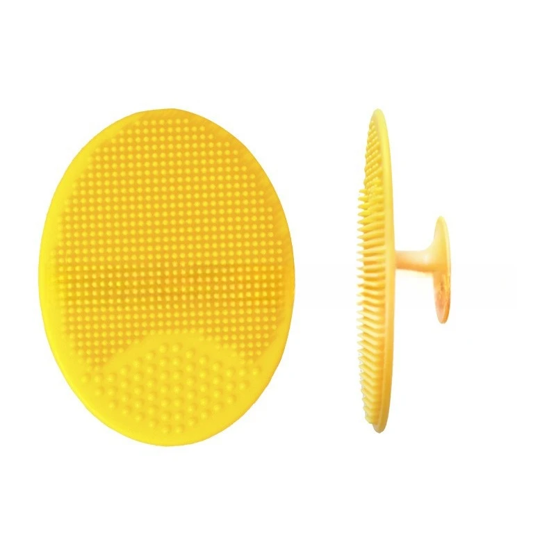 1pc Soft Silicone Face Cleansing Brush Round Facial Pore Skin Deep Cleaning Exfoliator Mini Beauty Scrub Cleanser Tool Home Use