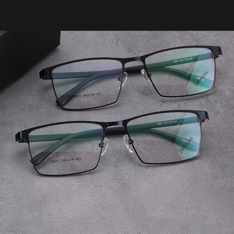 

New Men's Alloy Minimalist TGCYEYO Business Spectacle Frame Women's Elegant And Versatile Myopia Eyeglasses TR Mirror Legs
