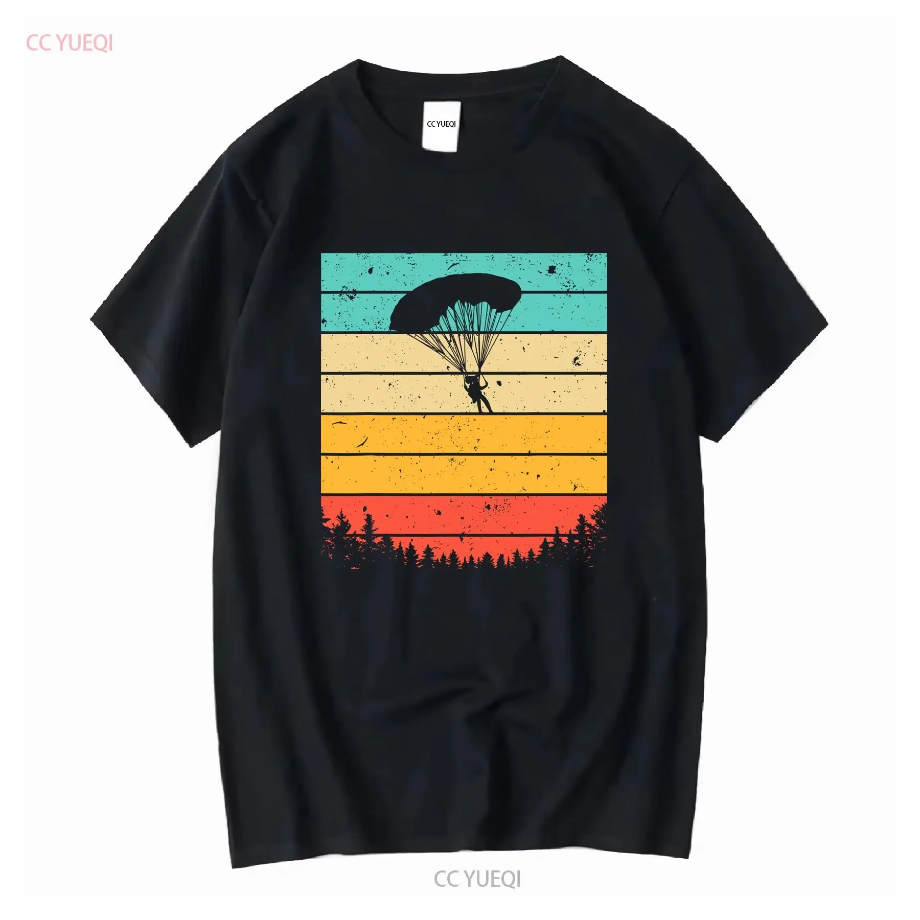 Cool Skydiving Art Skydiver Парашют Skydive Футболка SweaT 21323 с длинными или короткими рукавами винтажная стираная дизайнерская одежда с графическим рисунком