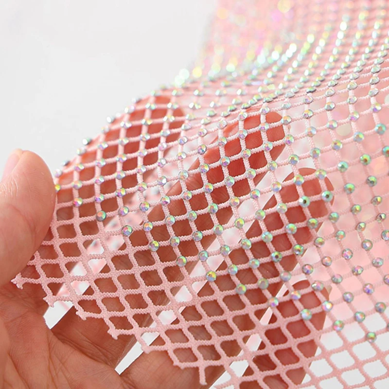 Damen Strass-Mesh-Midikleid, Durchsichtiges Netzkleid, Figurbetont, Glitzernd, Transparent, für Party, Nachtclub, Festival, Rave, Cocktail, Clubwear – Detail 9