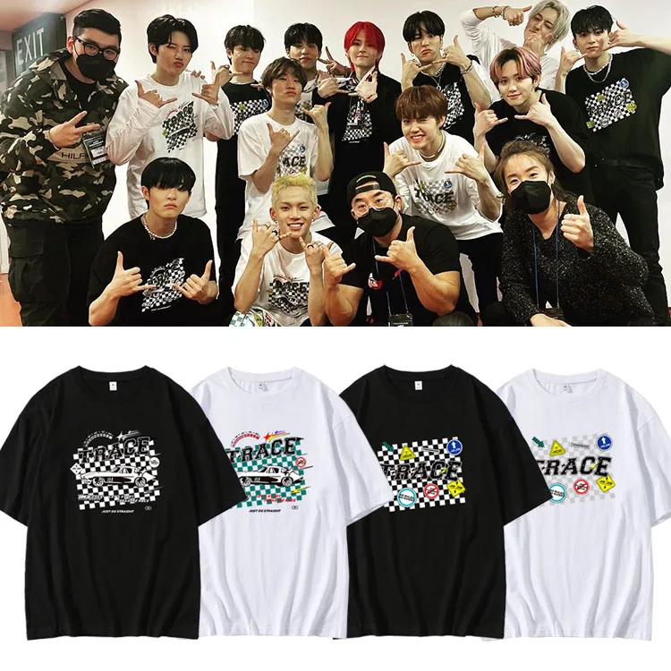 

Футболка с коротким рукавом Treasure Trace, с круглым вырезом, с принтом, хлопковая, повседневная, летняя, для поездок на работу, с мультяшным аниме-принтом, в корейском стиле