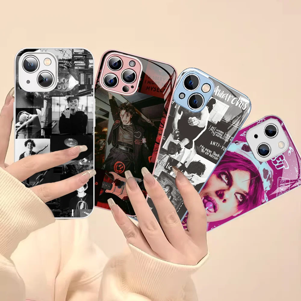 

Чехол для телефона Yungblud клиентом для iPhone 15 13 12 Mini 11 Pro XS Max X XR 14 Plus, чехол из закаленного стекла