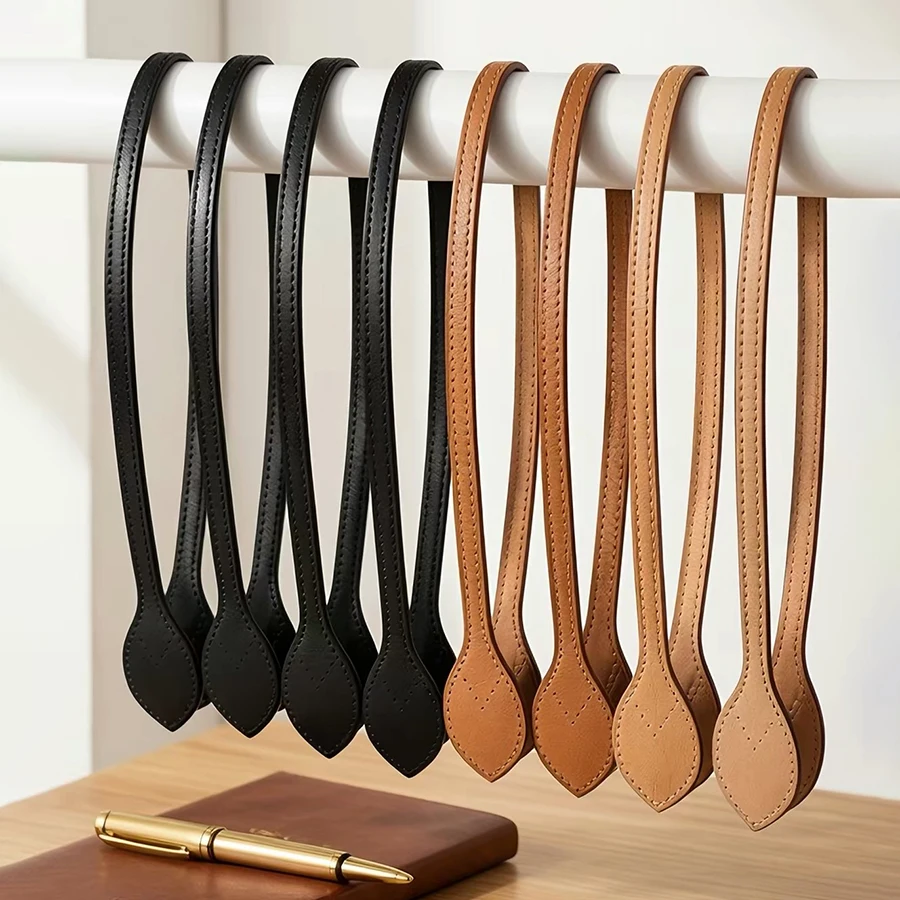 Vachetta Shoulder Bag Strap Replacement for LV Neverfull Handbag Premium Leather Kit with Sewing Rope DIY Handle Strap Solution