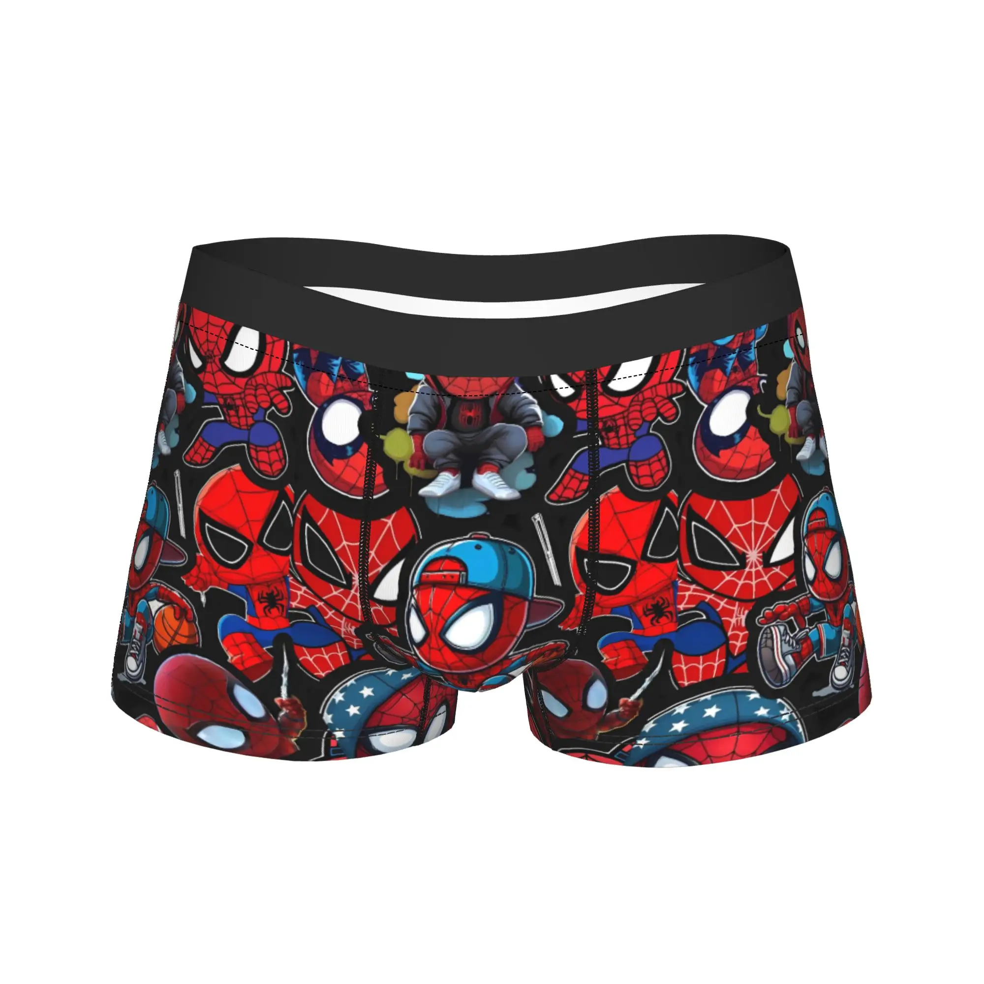 S-Spiders Heroes Underwear  Novelty Underpants Printing Shorts Briefs For Men Pouch Large Size Boxer Shorts