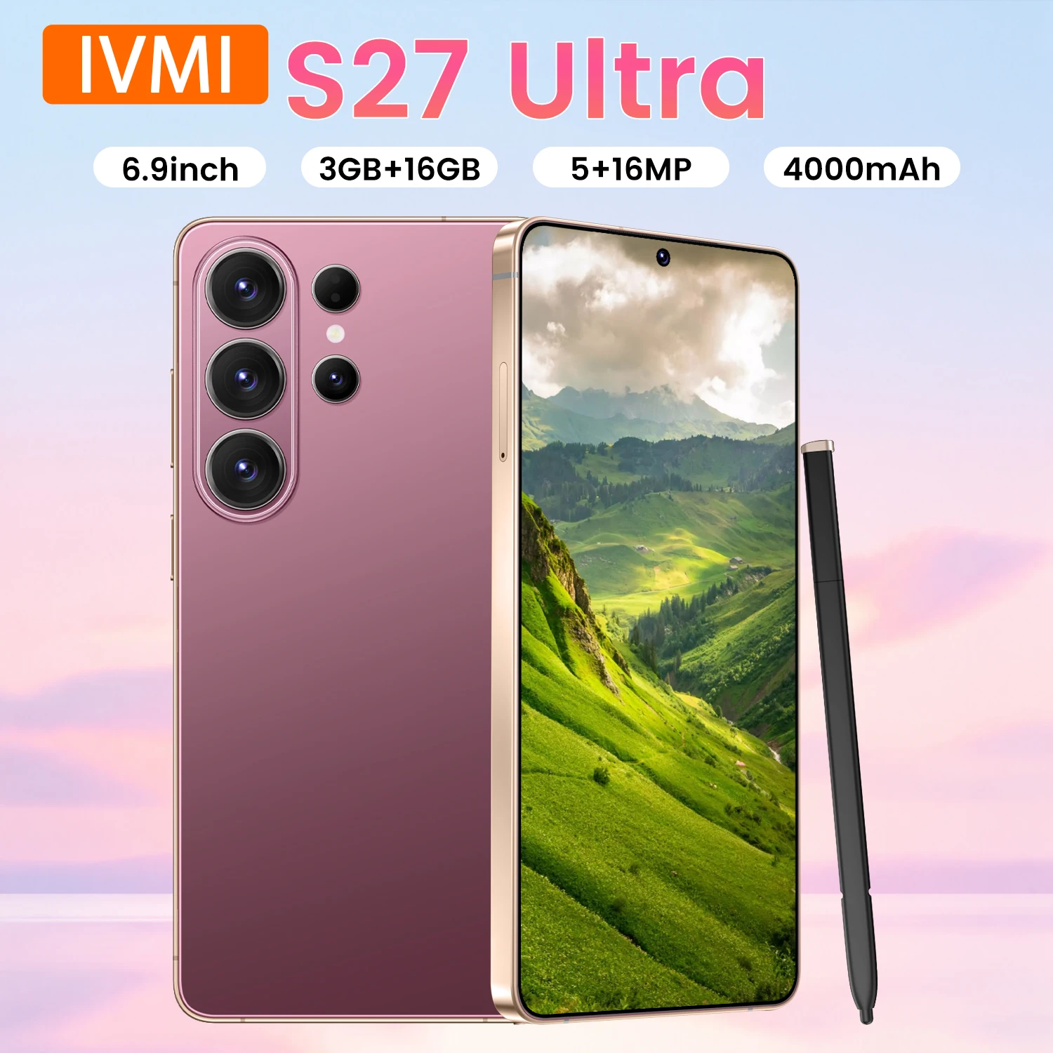 IVMI S 27 Ultra Global Version  Cheap Smartphone 3GB+16GB 6.9