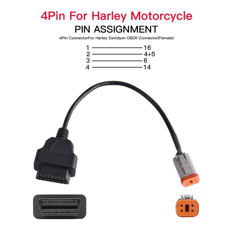 OBD2 Motobike Extension Cable For KTM OBD2 Connector Motorcycle  For YAMAHA For HONDA Moto For SUZUKI For Ducati For Kawasaki