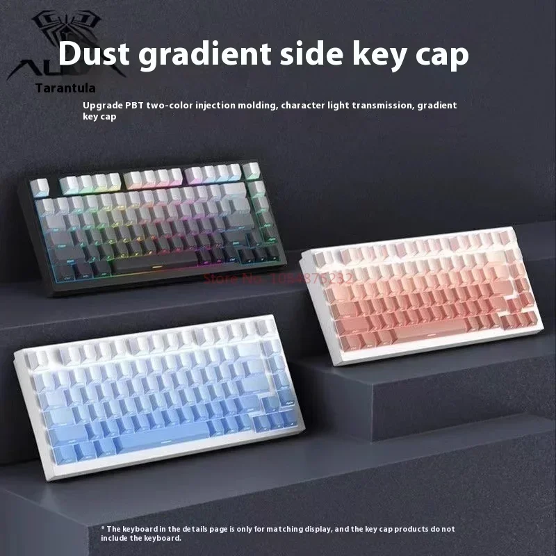 Aula Dust Side Keycap inciso tastiera meccanica sfumata trasparente PBT 135 tasti 61/68/75/87/98/104/108/136 Keycap universale