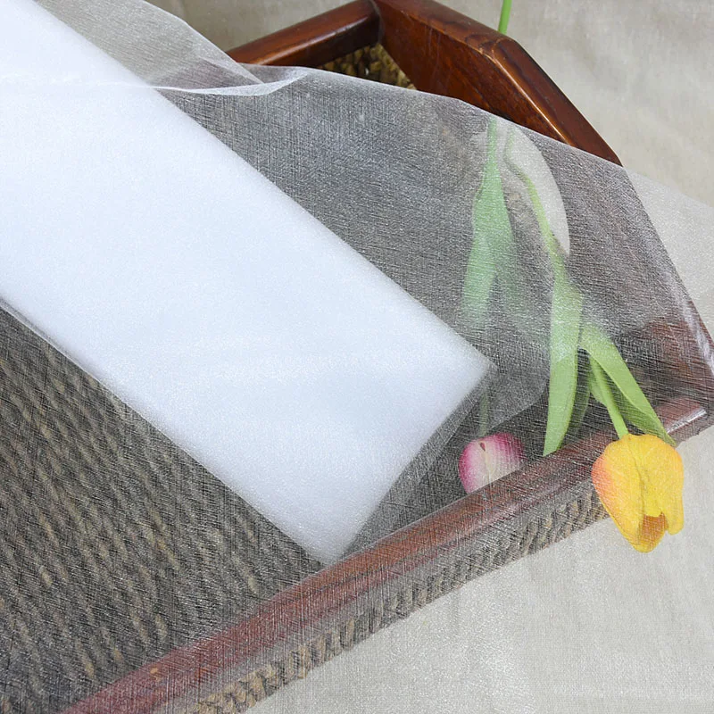 10M Organza Stoff Kristall glänzende Tüllrolle für Hochzeitsdekoration Romantische Organza Hochzeit Party DIY Stoffzubehör – Detail 3