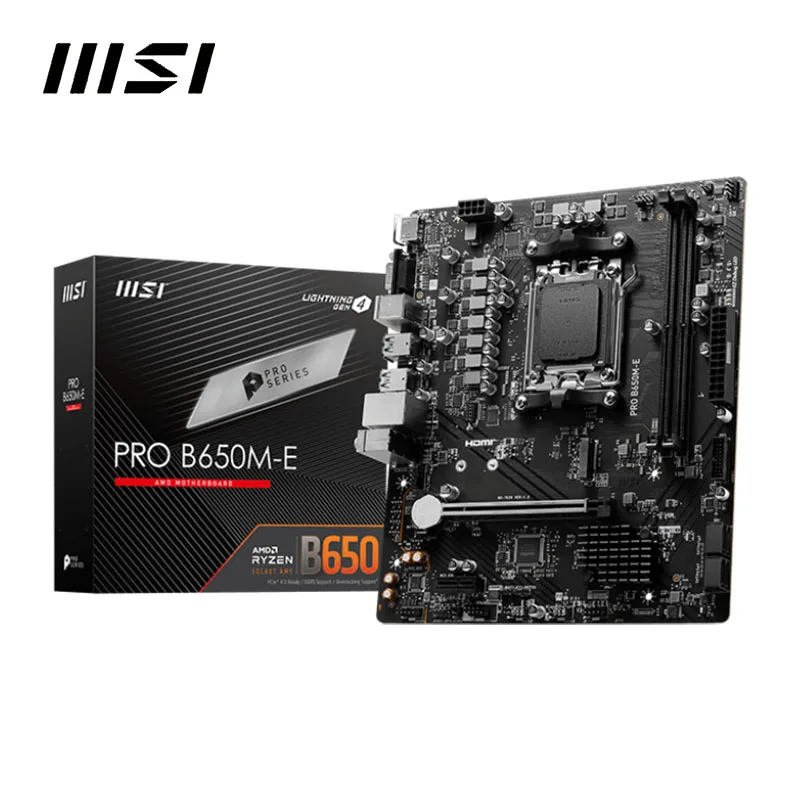 MSI PRO B650M-E New AMD B650 Supports 96GB AMD Ryzen ™ motherboard Socket AM5