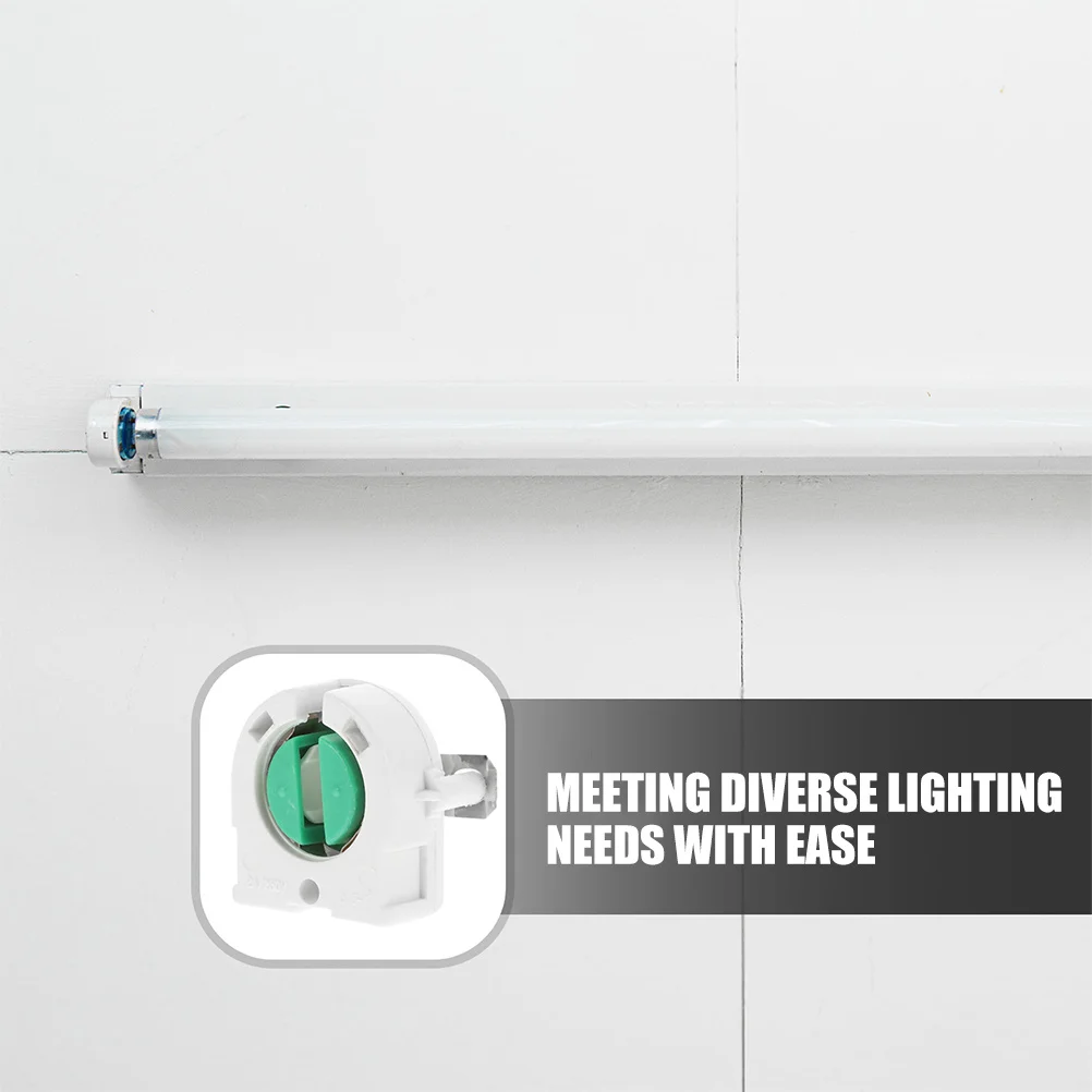 10 قطعة حامل مقبس الإضاءة الشبكية قاعدة أنبوب الفلورسنت غير المتحول لتركيبة إضاءة Led استبدال ملحقات المصابيح البلاستيكية #3