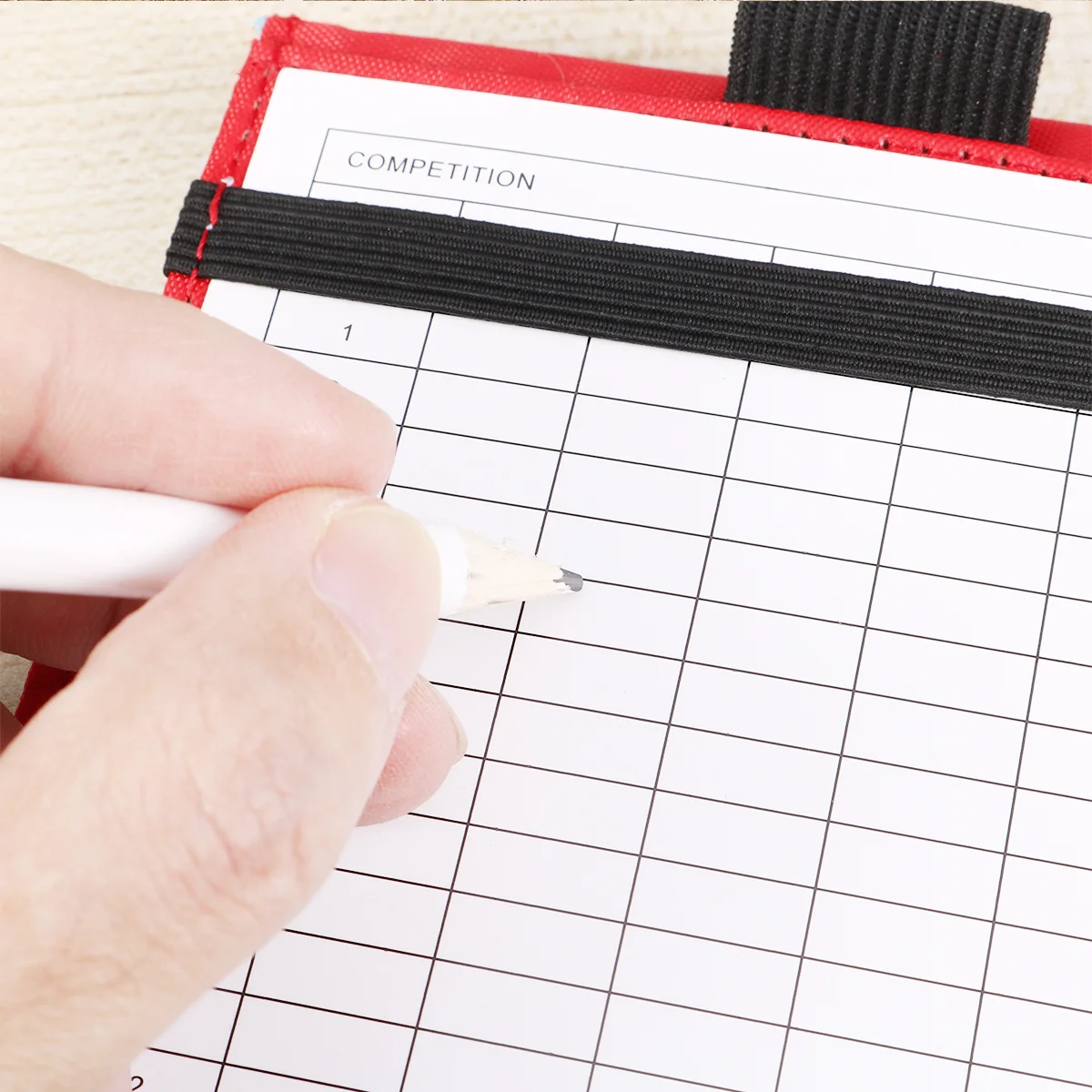 

Golf Scorebook Pu Scorecard Holder Blue Compatible Standard Scorecards Sturdy Writing Slab Portable Scoring