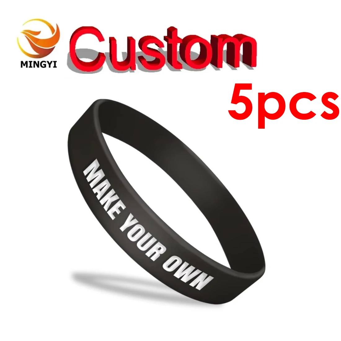 

5PCS Engraved Personalized Custom Wristband SOS ID Bracelet Phone Number Silicone DIY Band for Birthday Party Events Anti-lost