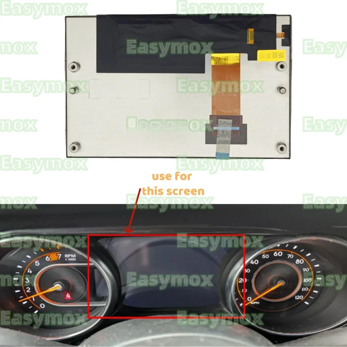 

Instrument Cluster LCD Display for Jeep Wrangler JL Sahara 2018 2019 2020 2021 68233868AF