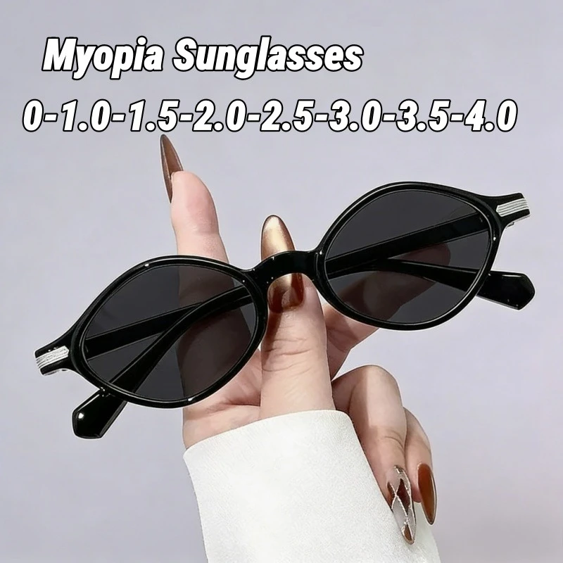 

Retro Brand Designer Myopia Sunglasses Fashion Oval Frame Outdoor UV400 Sun Glasses Classic Trendy Driving Shades Unisex Goggles