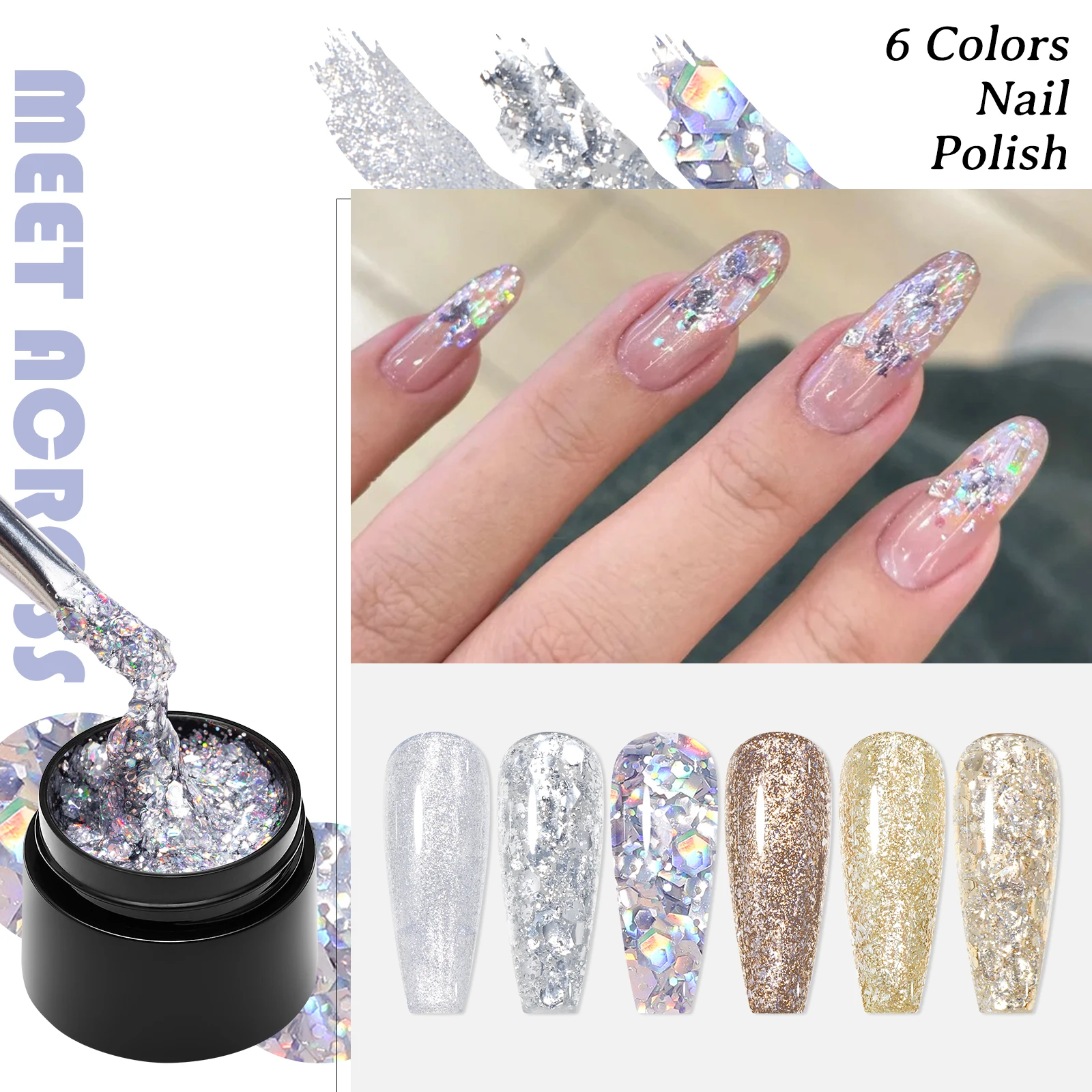 ชุดยาทาเล็บกลิตเตอร์ 7 ชิ้น/ชุ - Resin Glitter Pack บทวิจารณ์และราคา
