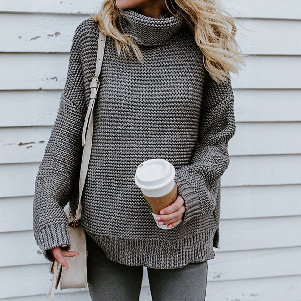 

Женская водолазка с длинным рукавом, трикотаж, свитер, пальто, осень-зима, европейско-американский стиль, популярная мода