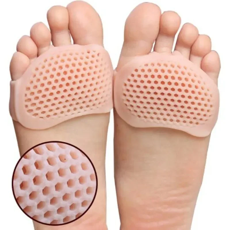 2pcs Silicone Metatarsal Pads Toe Separator Pain Relief Foot Pads Orthotics Foot Massage Insoles Forefoot Socks Foot Care Tool