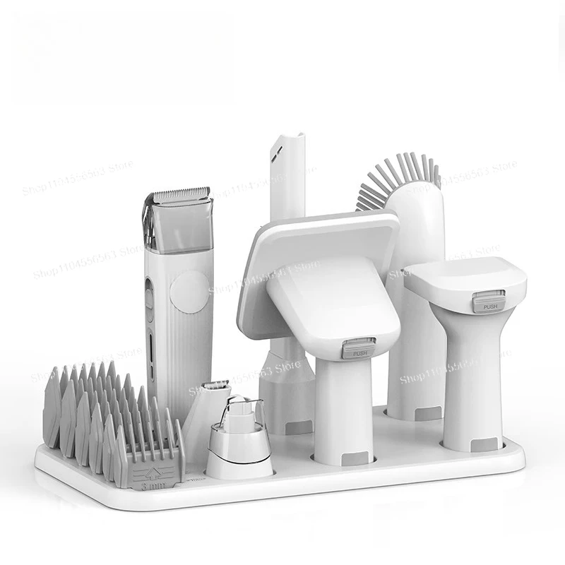 All-in-One Pet Grooming Vacuum with Clipper Attachment, Trimmer & Deshedding Brush for Dogs and Cats