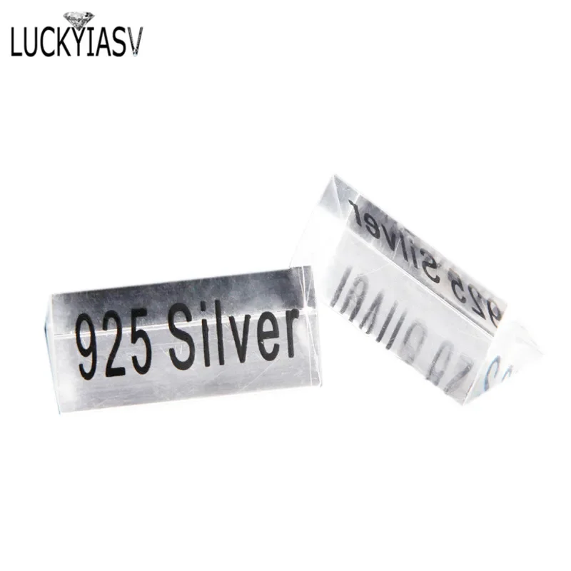 Label Kebutuhan Aksesori Toko Perhiasan Kartu Tag Tampilan Konter Signage Perak 925 Akrilik Bening