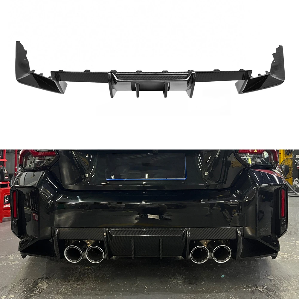 

For BMW M2 G87 2023+ R44 Rear Lip Diffuser Genuine Dry Carbon Fiber Modified Surround Body Kits Car Accessories Auto Parts