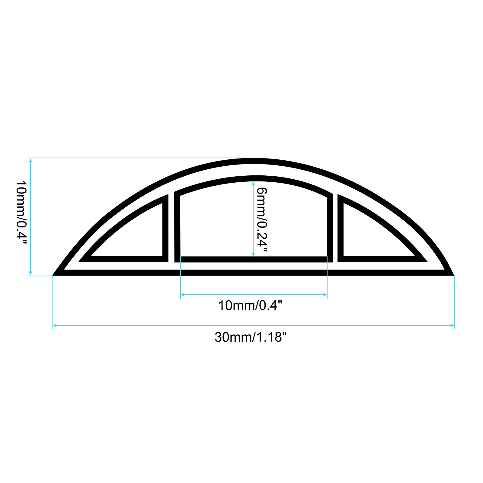 1.2/1.8/2.4m Floor Cord Cover PVC Cable Protector 0.4
