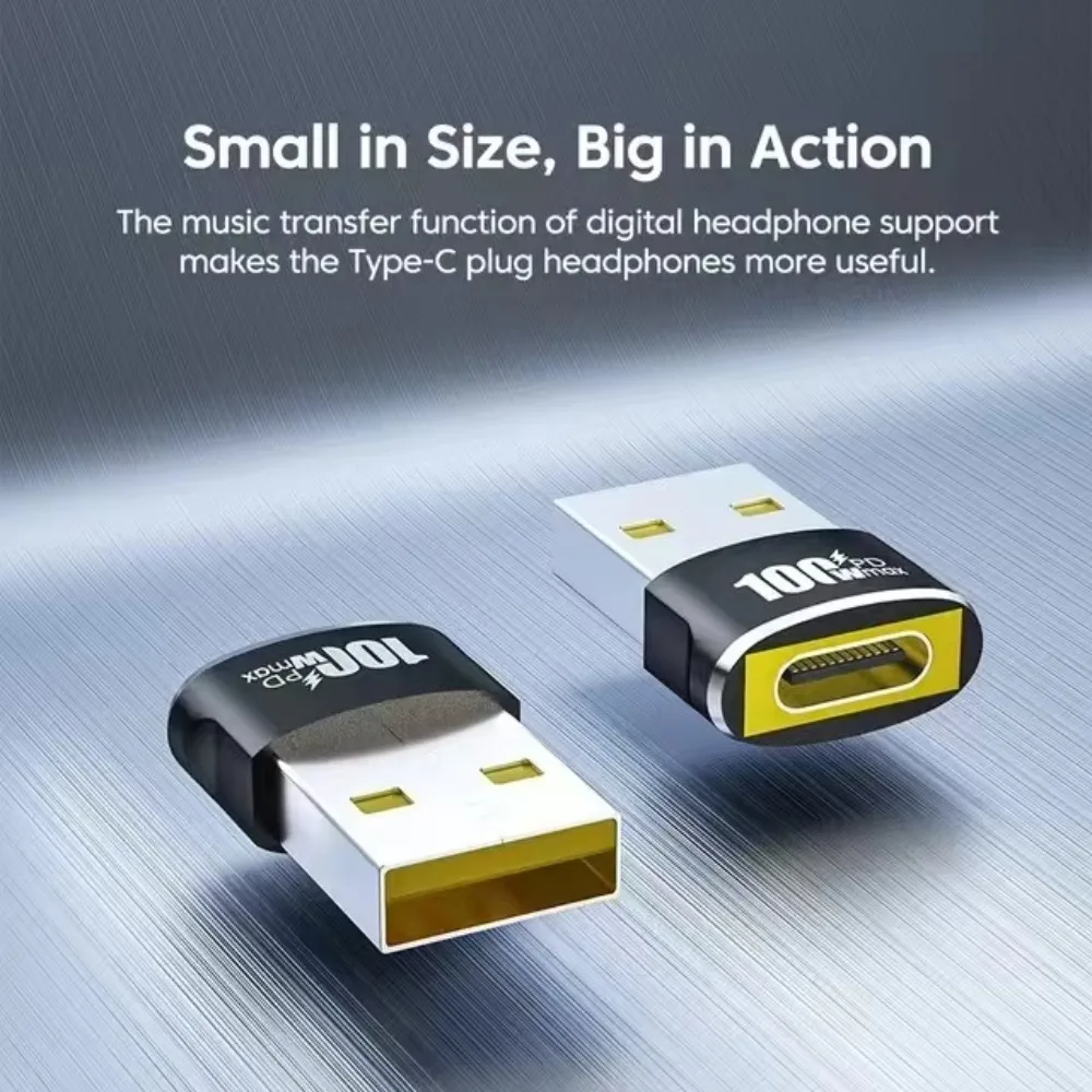 USB to Type C OTG Adapter PD100W Fast Charging USB C Female to USB A Male OTG Converter for PC MacBook Samsung Xiaomi 1/2/5Pcs