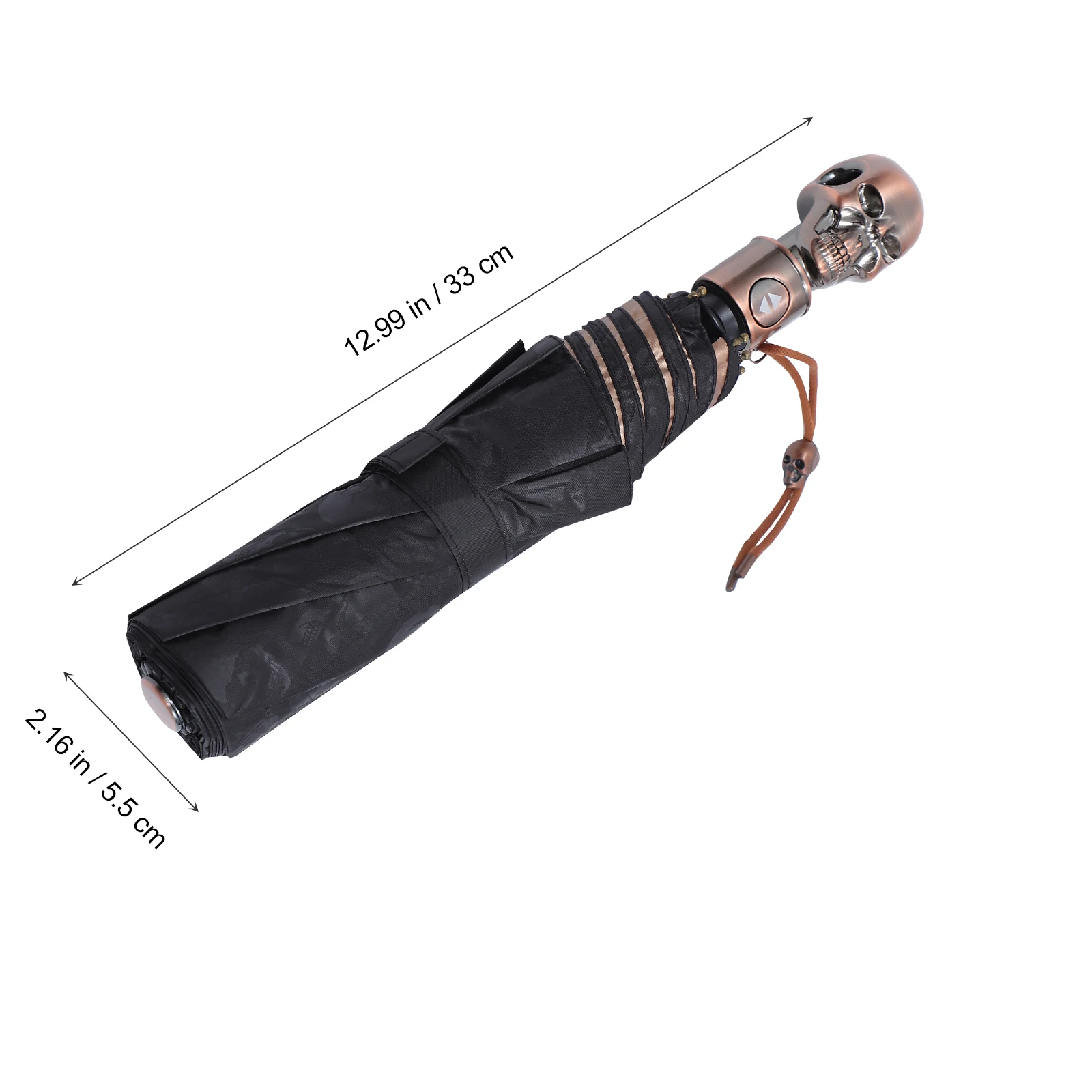 

складной зонт с черепом, 1 шт., ветрозащитный, от дождя, защита от солнца, легкий портативный дорожный зонт, компактный УФ-дождевик