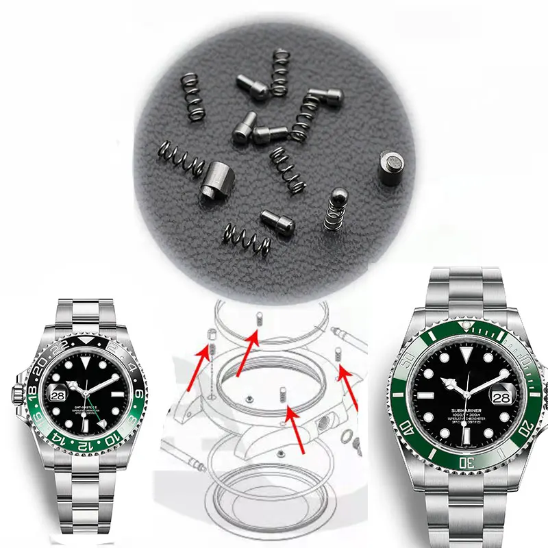 Watch Steel Balls and Spring Fit for RLX Submariner SUB GMT 3135 3235 116610 114060 116613 126610 Bezel Click Springs Set