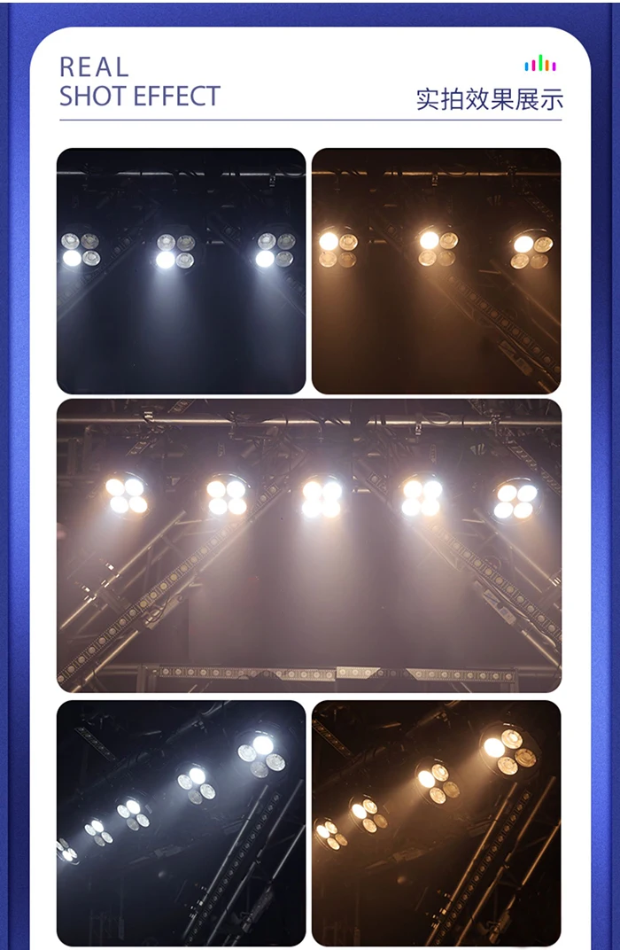 4 Augen/200 W LED Blindlicht COB Kalt- und Warmweiß DJ Disco Party Bühneneffektlicht – Detail 5