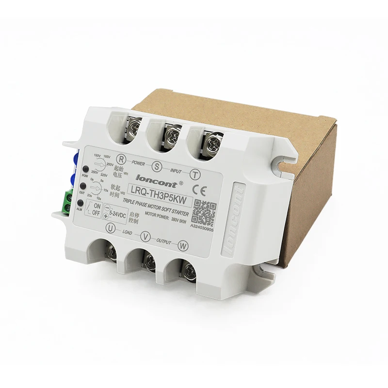 LCTC Soft Starter Module Single/Three Phase Soft Start Motor 1KW 5KW Fan Pump Compressor Conveyor 5-24VDC/Switch Control SSR