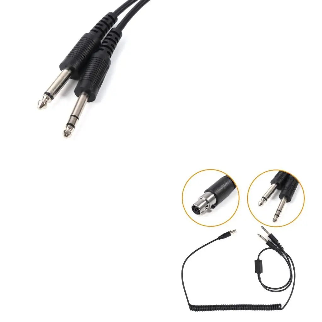 

Helicopter Aviation Headset Adapter for Aircraft Headphones Mono Cable