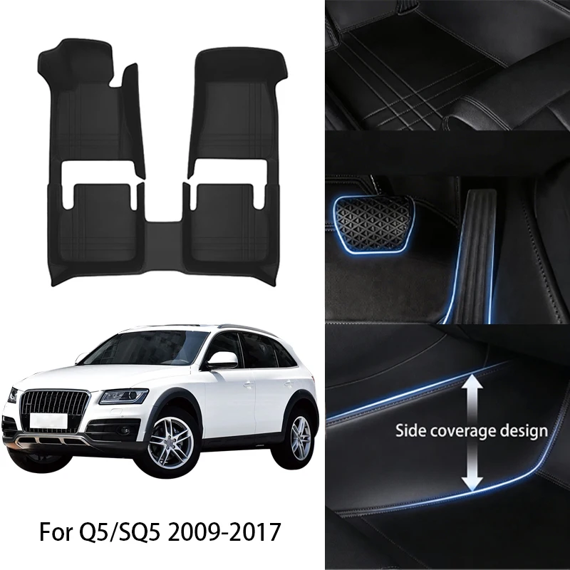 

Комплект роскошных автомобильных ковриков из искусственной кожи на заказ для Audi Q5, SQ5 Sportback, S7, S8 (2009, 2017, 2025) – полный комплект аксессуаров для интерьера авто