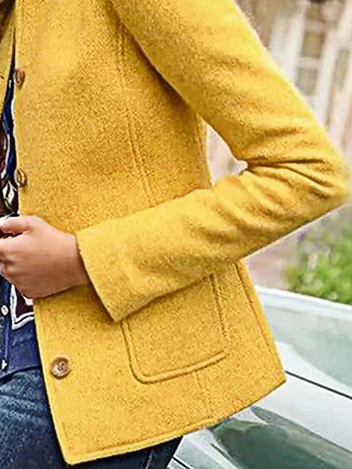 เสื้อเบลเซอร์ลำลองสำหรับผู้หญิง สไตล์ลำลองประจำวัน สำหรับฤดูใบไม้ร่วงและฤดูหนาว กระดุมแถวเดียว แขนยาว คอจีน สไตล์สาวออฟฟิศ