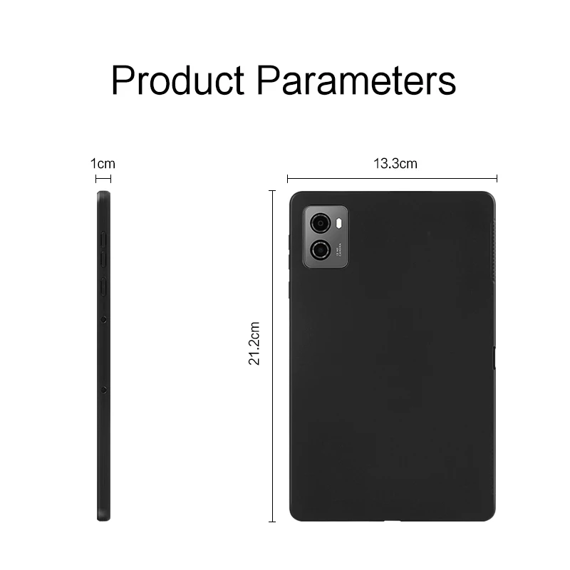 GIOPUEY Coque pour Lenovo Legion Tab/Y700 2023, Coque arrière en TPU Souple, Ultra-Mince, Anti-Vibration et Anti-Glissement - Noir