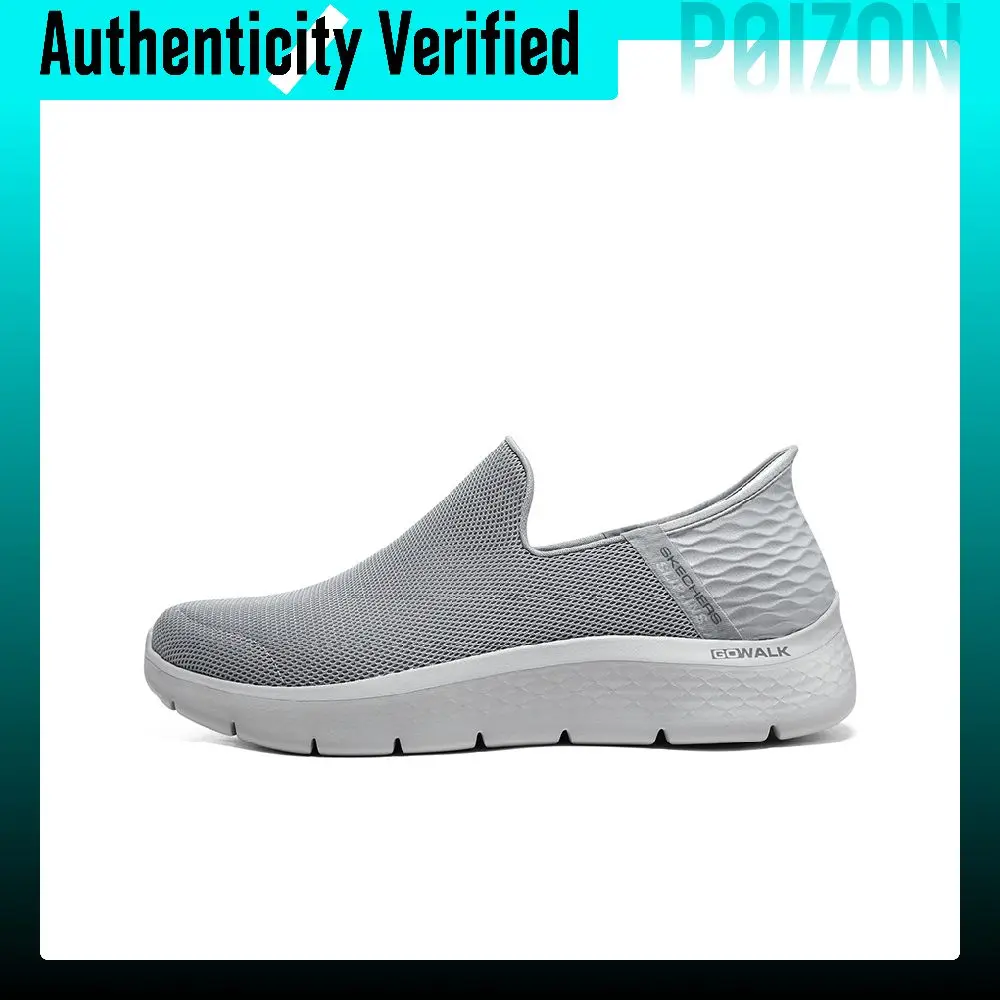 skechers-go-walk-fle-penetration-technology-mesh-low-top-casual-shoes-men's-gray-white-216491-ltgy