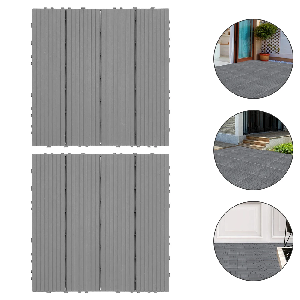 

4pcs Outdoor Floor Slabs Durable Interlocking Deck Tiles Plastic Patio Garden Balcony Home Waterproof Long Use