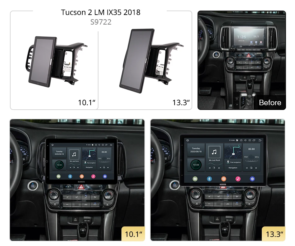 TS10 Android 12.0 Ownice Car Radio Auto for Hyundai Tucson 2 LM IX35 2018 with 13.3