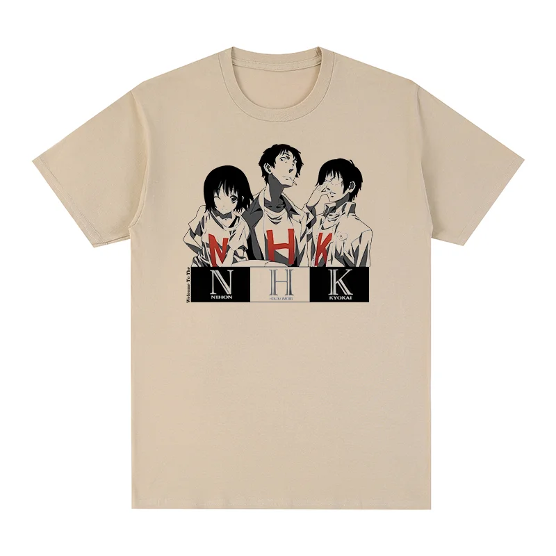 Bienvenido al N.H.K camiseta Vintage Tatsuhiko Takimoto autor japonés Camiseta de algodón para hombres nueva camiseta mujeres Tops