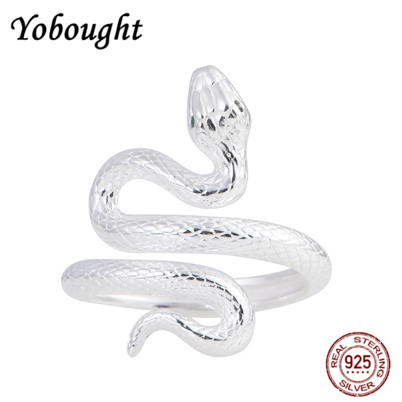 

Новое серебряное кольцо со змеей S925, простое серебро, индивидуальный легкий роскошный стиль, ювелирные изделия в форме маленького животного с открытым ртом