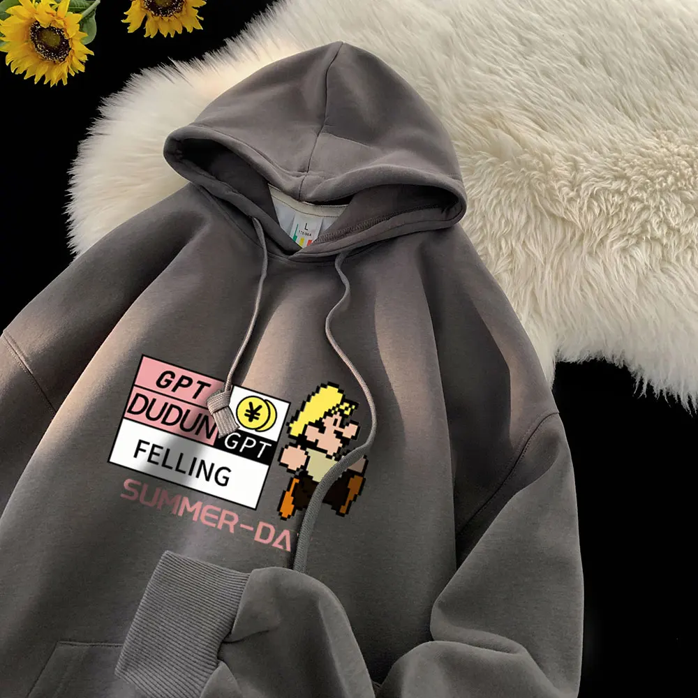 

Модная толстовка с капюшоном для мальчиков, весенне-осенняя свободная толстовка с принтом, повседневная молодежная модная куртка с капюшоном, одежда для мальчиков-подростков
