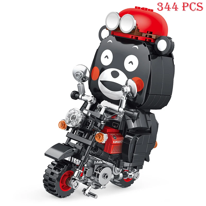 Creative NEW Kumamon Bear Building Block Cartoon Bear Model Bricks Doll DIY Assemble Education Toys For Children Kids Adult Gift