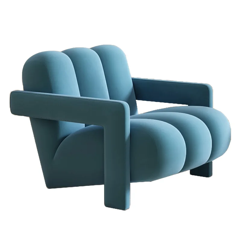 

Nordic cream style single sofa living room minimalist fabric bedroom balcony lazy lounge sofa